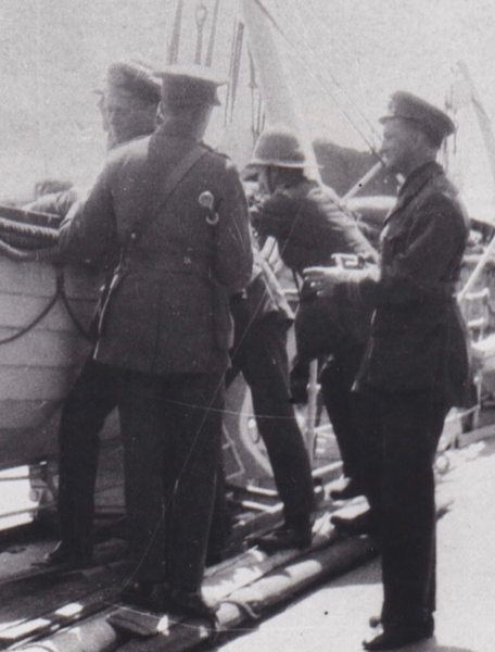 Hood officers aboard the Grantully Castle