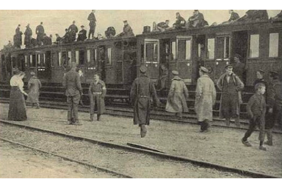 Boarding the last train out of Antwerp