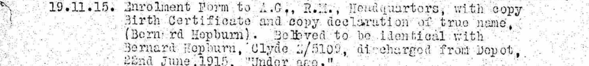 Robert Hamilton service record 1